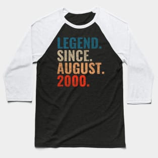 Legend since August 2000 Retro 2000 birthday shirt Baseball T-Shirt